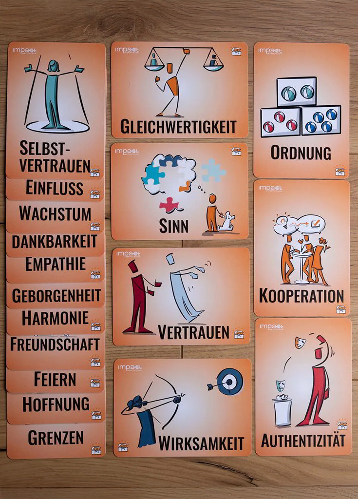 Illustrierte Bedürfniskarten Sets