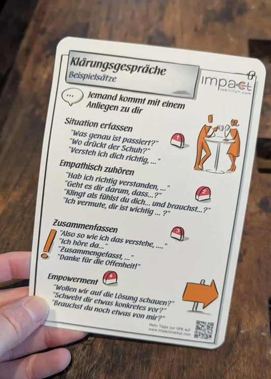 Kommunikationskärtchen - Klärungsgespräche unterstützen
